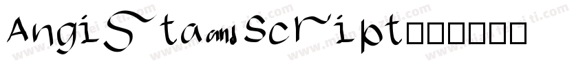 Angista Script字体转换